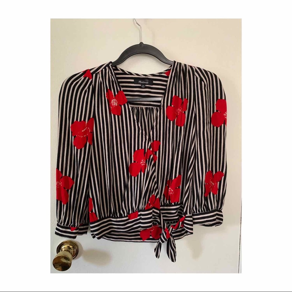 Madewell Women’s Wrap Top Candied Orchids, XXS